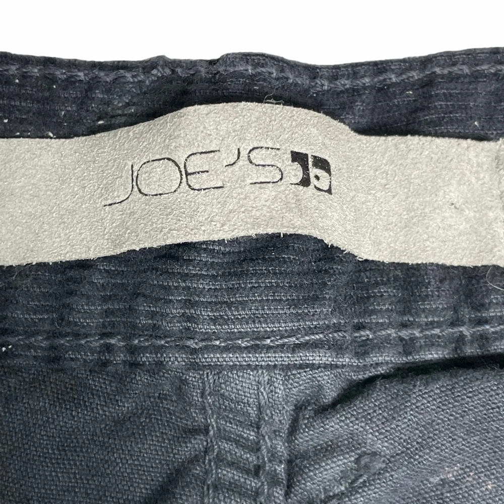Joe's Jeans Classic Fit Corduroy Distressed Black Pants Size 32x30